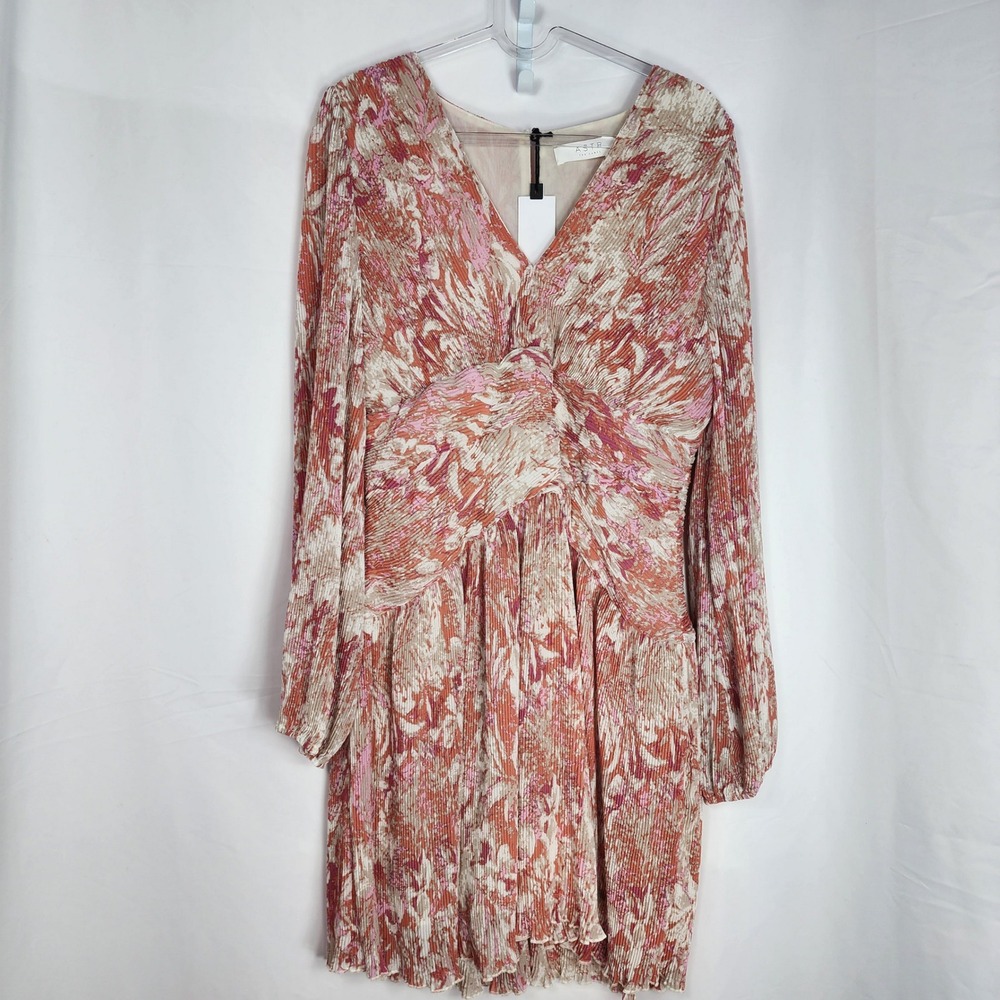 ASTR Floral‎ Western Mini Dress Boho Hippie Festival Rodeo Cowgirl Wedding Large